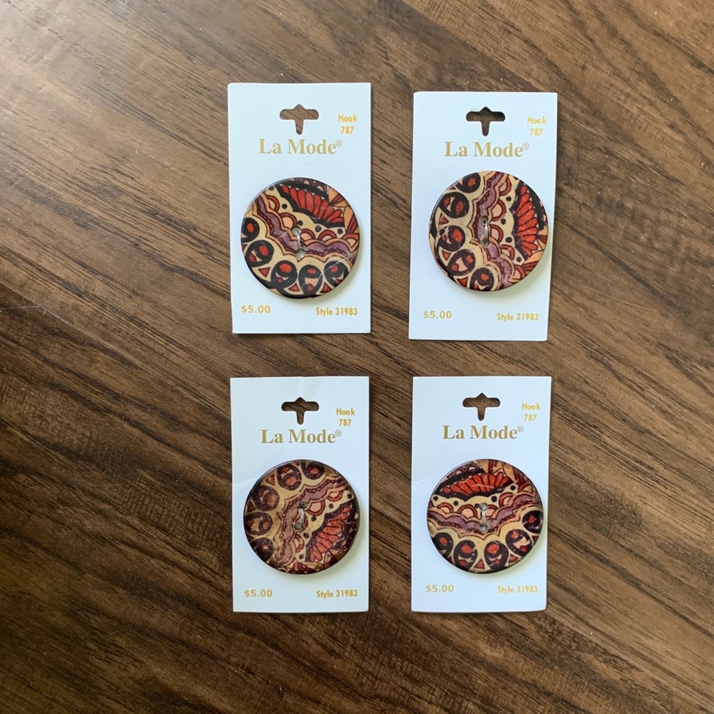 Decorative Button set of 4